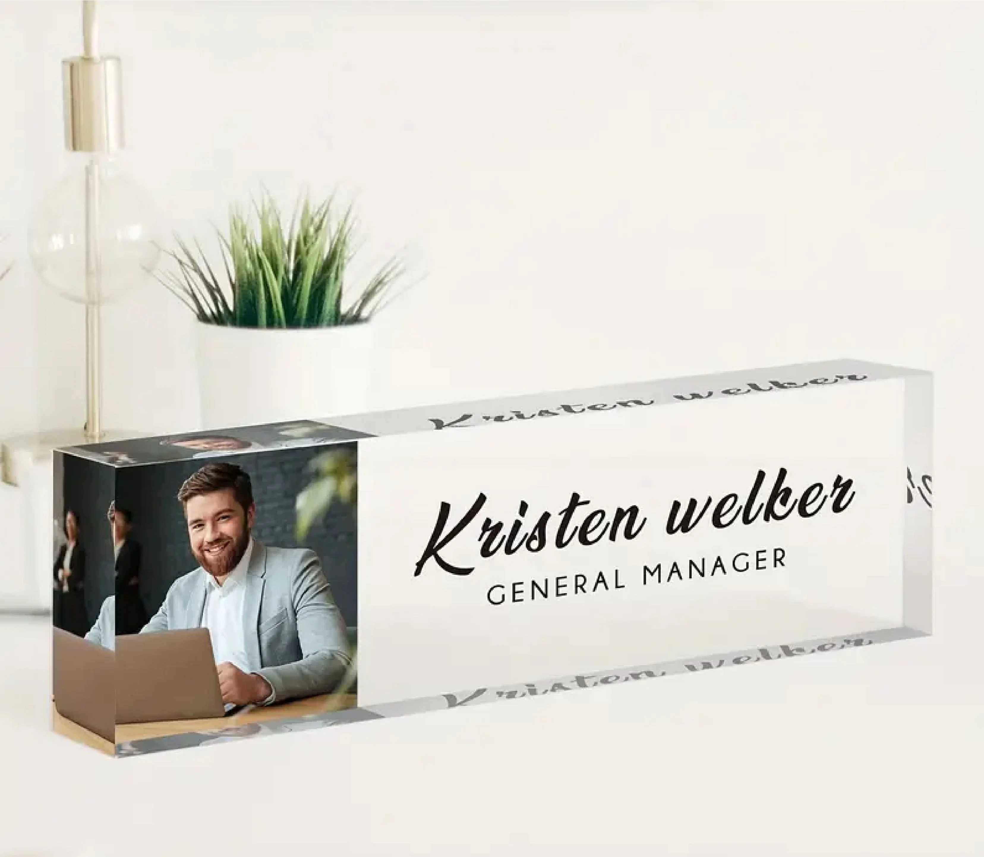 MASA ÜSTÜ ŞEFFAF AKRİLİK İSİMLİK