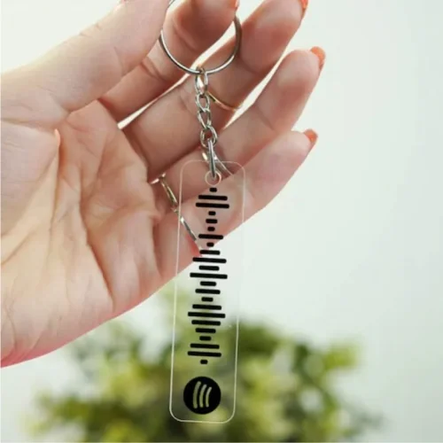 Kişiye Özel Pleksi Spotify Barkodlu Anahtarlık