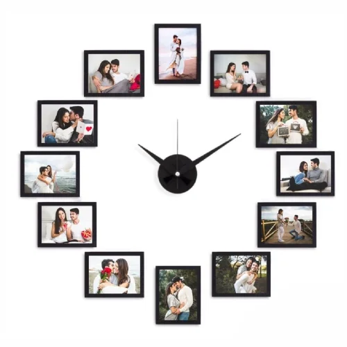 12 Fotoğraf Baskılı Ahşap Saat