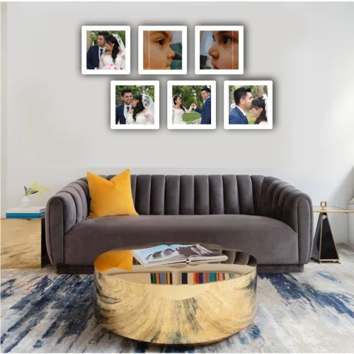 Size Özel 6 Adet  Kare Tablo Beyaz Kenarlı